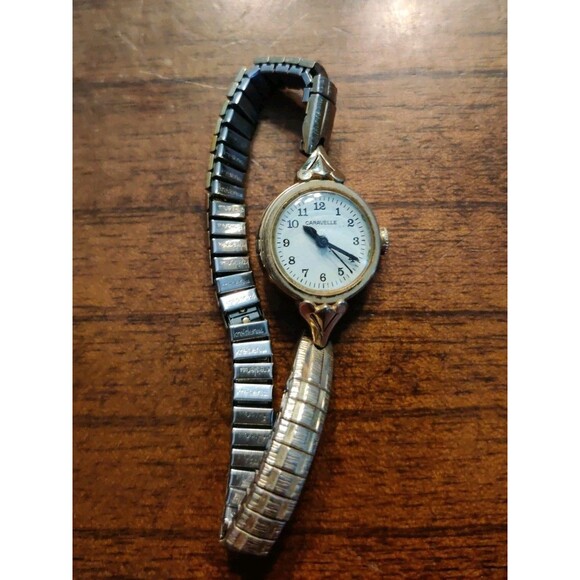 Vintage Caravelle Women's Watch 10k RGP Bezel Speidel USA Stretch As Is Not Work - Picture 2 of 4